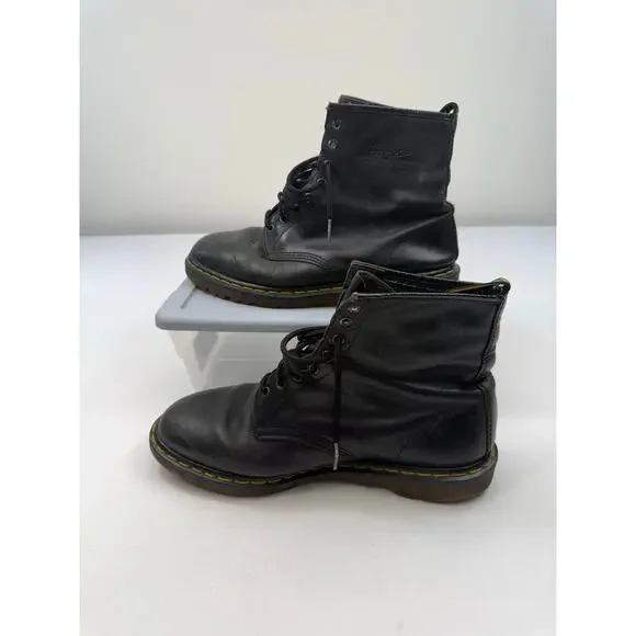 Dr. Martens Black Leather 8 Eye Boots Men’s Size 12 Broken In Grunge Streetwear - Picture 2 of 11